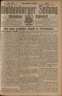 Waldenburger Zeitung, Jg. 67, 1921, nr 102