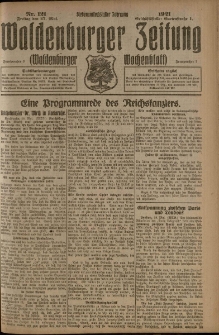 Waldenburger Zeitung, Jg. 67, 1921, nr 121