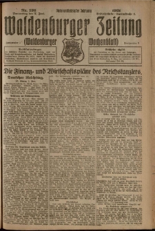 Waldenburger Zeitung, Jg. 67, 1921, nr 126