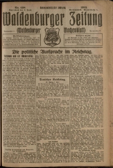 Waldenburger Zeitung, Jg. 67, 1921, nr 128