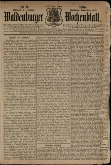 Waldenburger Wochenblatt, Jg. 31, 1885, nr 2