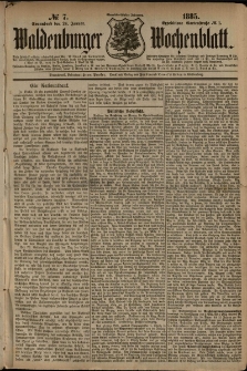 Waldenburger Wochenblatt, Jg. 31, 1885, nr 7