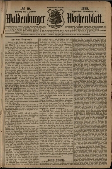 Waldenburger Wochenblatt, Jg. 31, 1885, nr 10