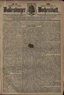 Waldenburger Wochenblatt, Jg. 31, 1885, nr 16