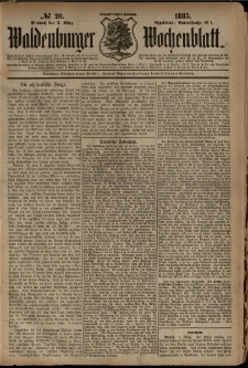 Waldenburger Wochenblatt, Jg. 31, 1885, nr 20