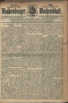 Waldenburger Wochenblatt, Jg. 30, 1884, nr 22