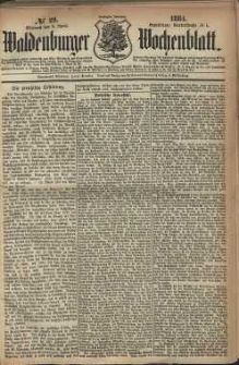 Waldenburger Wochenblatt, Jg. 30, 1884, nr 29