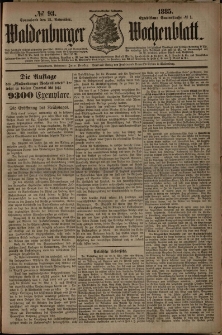 Waldenburger Wochenblatt, Jg. 31, 1885, nr 93
