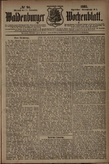 Waldenburger Wochenblatt, Jg. 31, 1885, nr 94