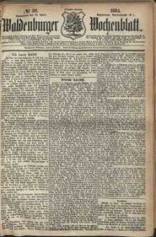 Waldenburger Wochenblatt, Jg. 30, 1884, nr 32