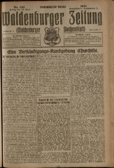 Waldenburger Zeitung, Jg. 67, 1921, nr 133
