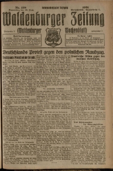 Waldenburger Zeitung, Jg. 67, 1921, nr 138