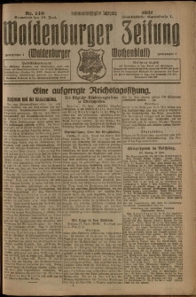 Waldenburger Zeitung, Jg. 67, 1921, nr 140