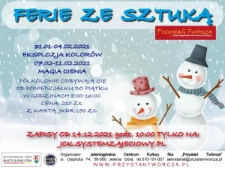 Ferie ze sztuką - plakat [Dokument życia społecznego]