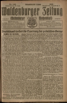 Waldenburger Zeitung, Jg. 67, 1921, nr 146