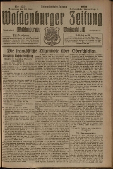 Waldenburger Zeitung, Jg. 67, 1921, nr 150