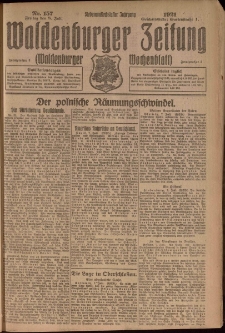 Waldenburger Zeitung, Jg. 67, 1921, nr 157