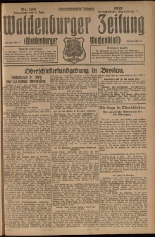 Waldenburger Zeitung, Jg. 67, 1921, nr 158