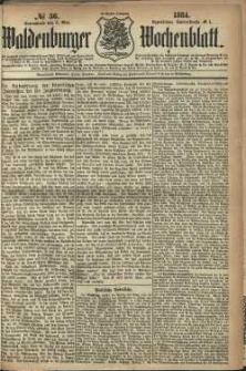 Waldenburger Wochenblatt, Jg. 30, 1884, nr 36
