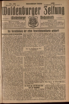 Waldenburger Zeitung, Jg. 67, 1921, nr 161