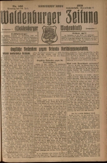 Waldenburger Zeitung, Jg. 67, 1921, nr 166