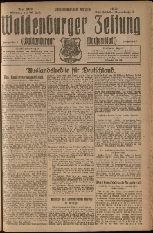 Waldenburger Zeitung, Jg. 67, 1921, nr 167