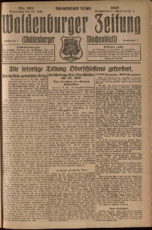 Waldenburger Zeitung, Jg. 67, 1921, nr 168