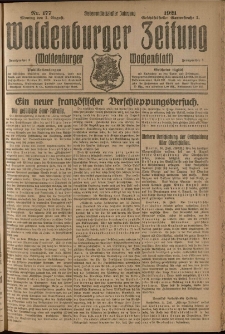 Waldenburger Zeitung, Jg. 67, 1921, nr 177