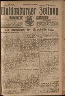 Waldenburger Zeitung, Jg. 67, 1921, nr 179