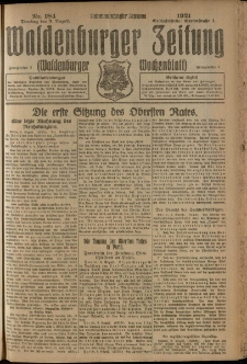 Waldenburger Zeitung, Jg. 67, 1921, nr 184