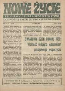 Nowe Życie: dolnośląskie pismo katolickie: religia, kultura, społeczeństwo, 1988, nr 1 (116)