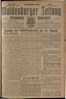 Waldenburger Zeitung, Jg. 67, 1921, nr 190