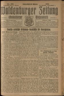 Waldenburger Zeitung, Jg. 67, 1921, nr 192