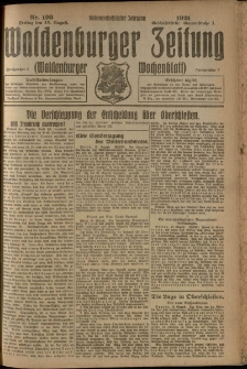 Waldenburger Zeitung, Jg. 67, 1921, nr 193