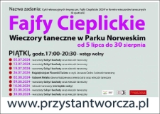 Fajfy Cieplickie. Wieczory taneczne w Parku Norweskim - afisz [Dokument życia społecznego]