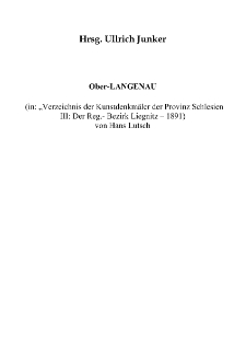 Ober-LANGENAU [Dokument eloktroniczny]
