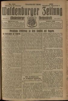 Waldenburger Zeitung, Jg. 67, 1921, nr 219