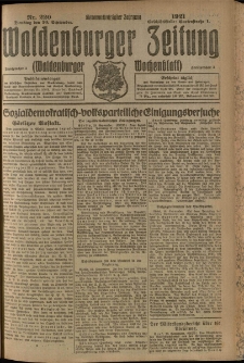 Waldenburger Zeitung, Jg. 67, 1921, nr 220