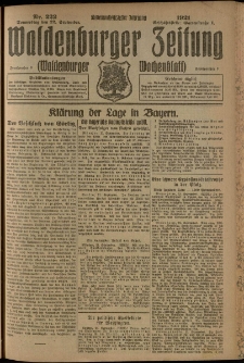 Waldenburger Zeitung, Jg. 67, 1921, nr 222