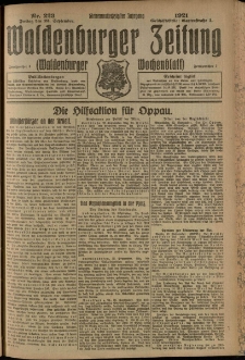 Waldenburger Zeitung, Jg. 67, 1921, nr 223