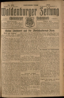 Waldenburger Zeitung, Jg. 67, 1921, nr 256