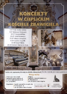 Koncerty w Cieplickim Kościele Zbawiciela - plakat [Dokument życia społecznego]