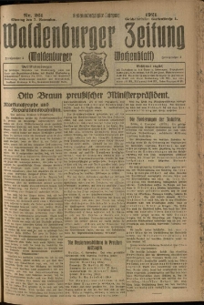 Waldenburger Zeitung, Jg. 67, 1921, nr 261
