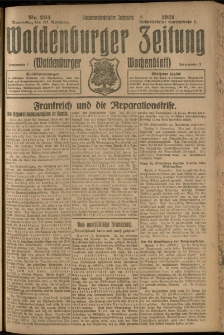 Waldenburger Zeitung, Jg. 67, 1921, nr 264