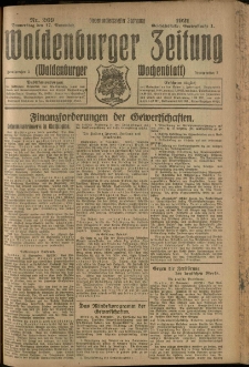 Waldenburger Zeitung, Jg. 67, 1921, nr 269