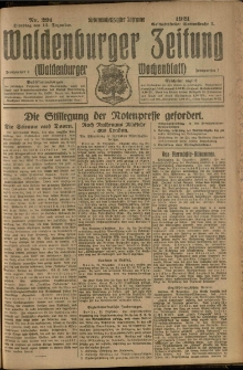 Waldenburger Zeitung, Jg. 67, 1921, nr 291