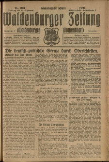 Waldenburger Zeitung, Jg. 67, 1921, nr 297