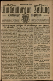 Waldenburger Zeitung, Jg. 67, 1921, nr 298