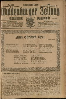 Waldenburger Zeitung, Jg. 67, 1921, nr 301