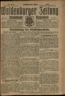 Waldenburger Zeitung, Jg. 67, 1921, nr 305